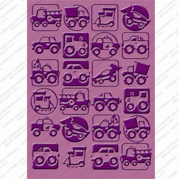 Cuttlebug 4-pc embossing folders - BOYS WILL BE BOYS - Picture 6 of 10